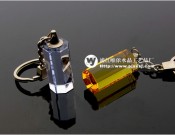 八角柱水晶钥匙扣 zy-025-1